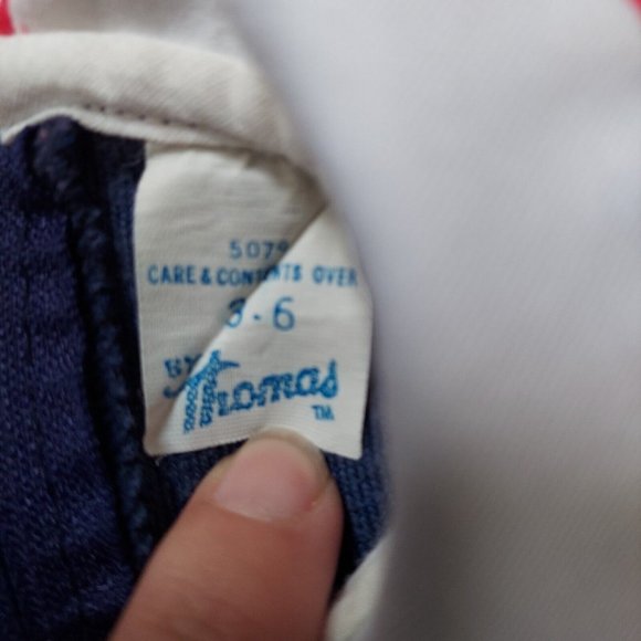 Thomas 3M-6M Blue Romper Collared Snow Ski Duck Applique Vintage - Picture 4 of 5